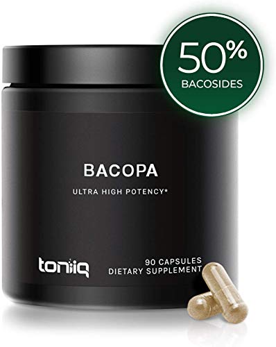 Book Cover Ultra High Strength Bacopa (Non-GMO) - 50% Bacosides - 28X Concentrated Extract - The Strongest Bacopa Monnieri Capsules Available - 90 Capsules