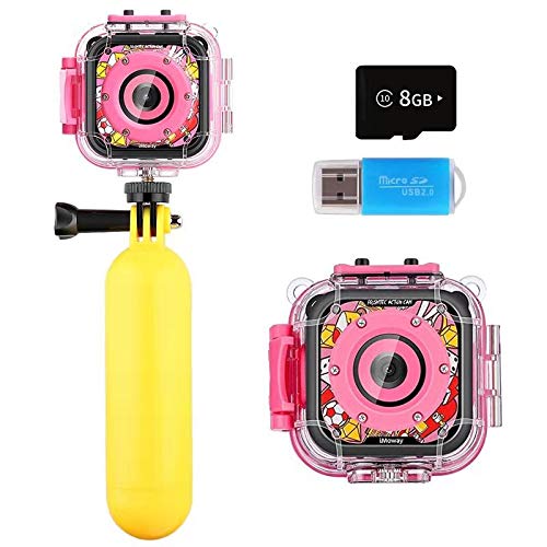 Book Cover iMoway Kids Camera, Waterproof Video Cameras for Kids HD 1080P Kids Digital Cameras Camcorder with 16GB Memory Card, Card Reader and Floating Hand Grip