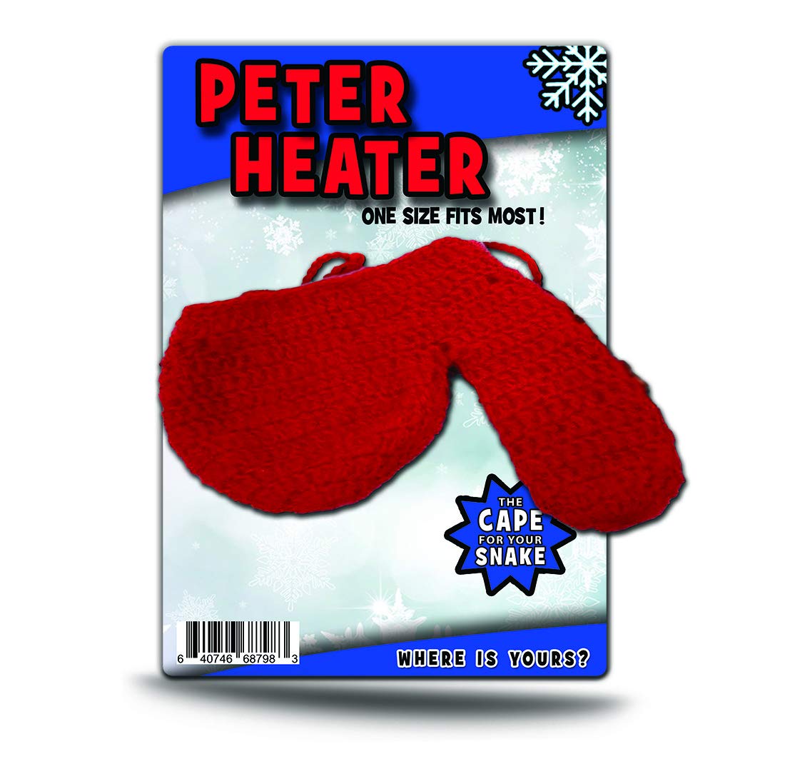 Book Cover Peter Heater Knit Willy Warmer Men Funny White Elephant and Christmas Gag Gift