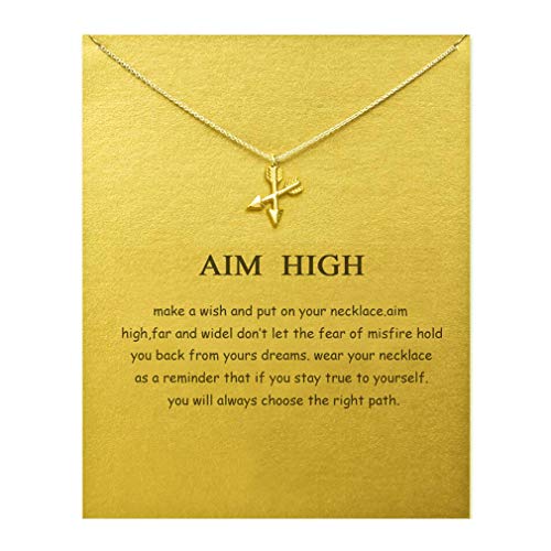Book Cover LANG XUAN Friendship Anchor Compass Necklace Good Luck Elephant Pendant Chain Necklace with Message Card Gift Card