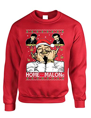 Book Cover ALLNTRENDS Adult Sweatshirt Home Malone Funny Ugly Xmas Top