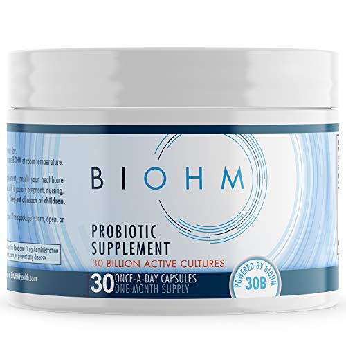Book Cover BIOHM Dr. Formulated 30 Billion CFU Probiotic, Probiotics for Women & Men, Organic Probiotic Supplement with Digestive Enzymes for Immune Health, Shelf Stable, Non-GMO, Vegetarian, 30 Count