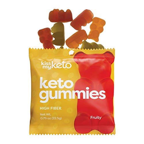 Book Cover Kiss My Keto Gummies with MCT Oil - Low Carb Candy - Smart Keto Friendly Snacks - Low Sugar & Gluten Free - Only 3g Net Carbs, 3-Pack