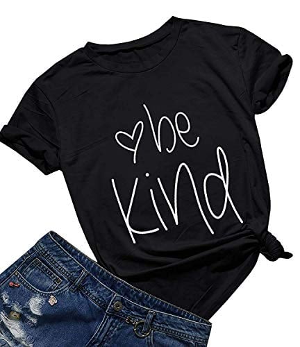 Book Cover Be Kind T Shirts Women Cute Graphic Blessed Shirt Funny Inspirational Teacher Fall Tees Tops