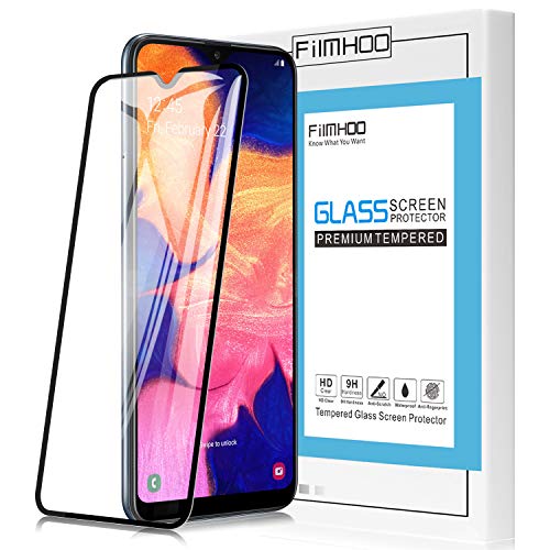Book Cover FilmHoo [3 Pack] Samsung Galaxy A10E/A20E Screen Protector Tempered Glass,Anti-Scratch Anti Skid [Full Glue][Full Coverage]