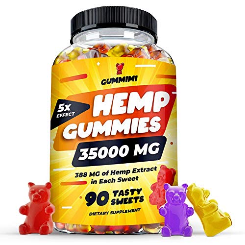 Book Cover Hemp Gummies - 35000 MG - Anxiety, Stress, Pain Relief - As Seen On TV - Calm Sleep - Improves Memory, Focus, Attention - Omega 3-6-9 & Vitamins B, E - Made in USA