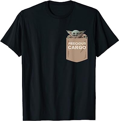 Book Cover Star Wars The Mandalorian The Child Precious Cargo Pocket T-Shirt