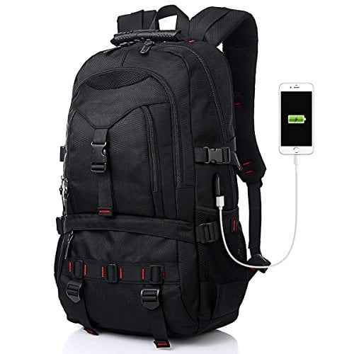 Book Cover Tocode Laptop Backpack 17-Inch Bag with USB Charging Port & Headphone Port