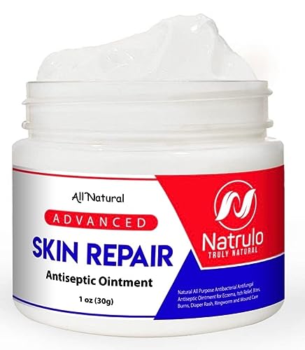 Book Cover Natrulo Skin Repair Cream | Natural All Purpose Ointment for Eczema, Itch Relief, Bites, Burns, Diaper Rash, Ringworm, Wound Care | Repair Rescue Skincare Salve