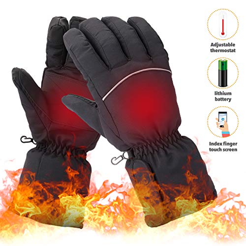 Book Cover Lixada Electric Heated Gloves Rechargeable Touchscreen Thermal Heat Gloves,Winter Ski Bike Motorcycle Warm Gloves Hand Warmers Thermo Gloves(Not Battery Include)