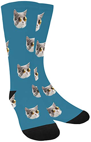 Book Cover Custom Face Socks Multiple Faces,Mothers Day Gifts,Personalized Cat Dog Socks Novelty Socks Design Your Photo on Socks for Unisex