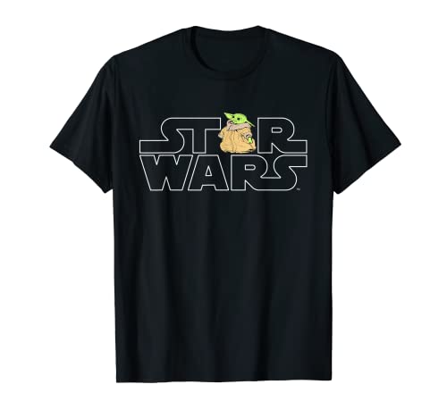 Book Cover Star Wars Logo and The Child from The Mandalorian T-Shirt