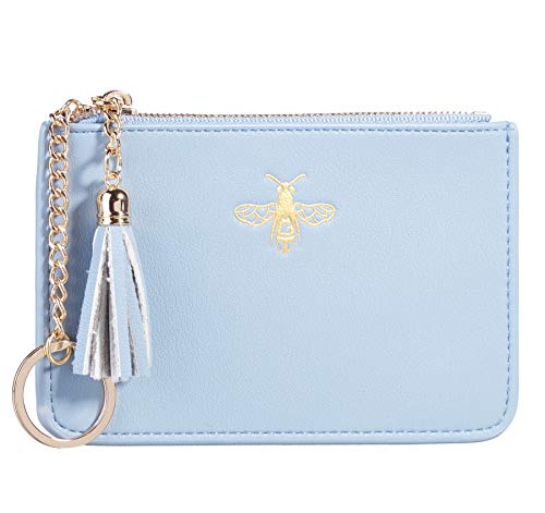 Book Cover Women Coin Purse Change Wallet Coin Pouch Card Holder Clutch with Key Chain Ring Tassel Zip by Gostwo