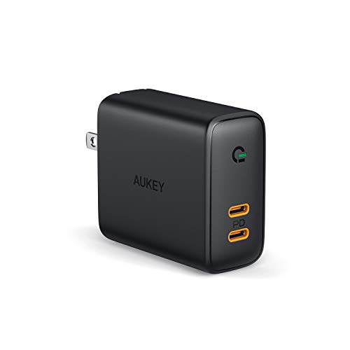 Book Cover USB C Charger AUKEY 36W Fast Charger USB C Wall Charger with Power Delivery 3.0 & Dynamic Detect, PD Charger for iPhone 11 Pro Max, Google Pixel 3 XL, MacBook, iPad Pro, Airpods Pro, and More