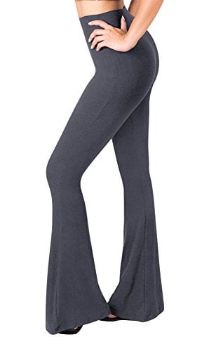 Book Cover SATINA Palazzo Pants for Women - Buttery Soft High Waisted Flare Pants - Leggings Available in 16 Colors