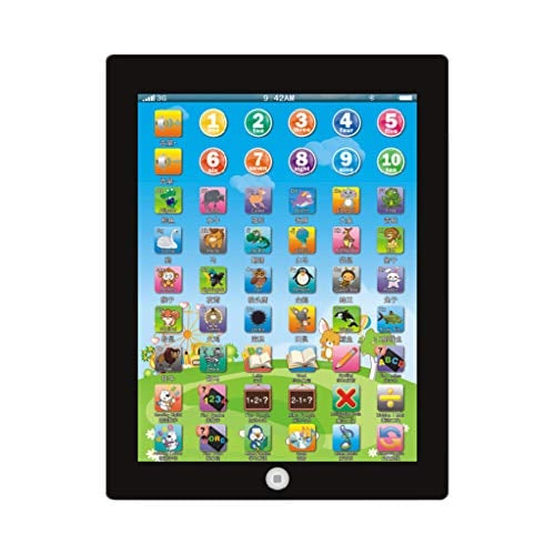 Book Cover Learning Tablet for Kids Toddler Early Development Educational Activity Game Toy Learn Alphabet ABC Sounds Music and Words