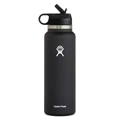 Book Cover Hydro Flask Water Bottle - Wide Mouth Straw Lid 2.0 - Multiple Sizes & Colors