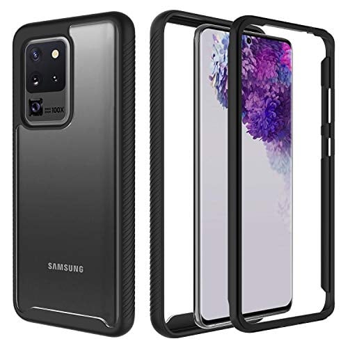 Book Cover TGOOD Samsung Galaxy S20 Ultra Case, Galaxy S20 Ultra Case Heavy Duty Protection Full Body Shockproof Slim Fit Without Built-in Screen Protector Cover for Samsung Galaxy S20 Ultra 5G 6.9 inch-Black