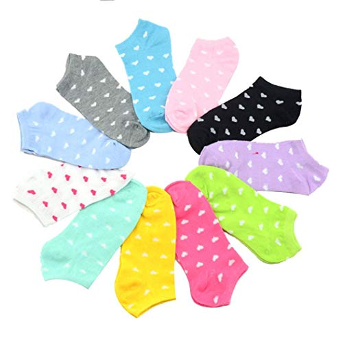 Book Cover Hions Women Summer Cotton Polka Dot Love Heart Solid Socks Tights